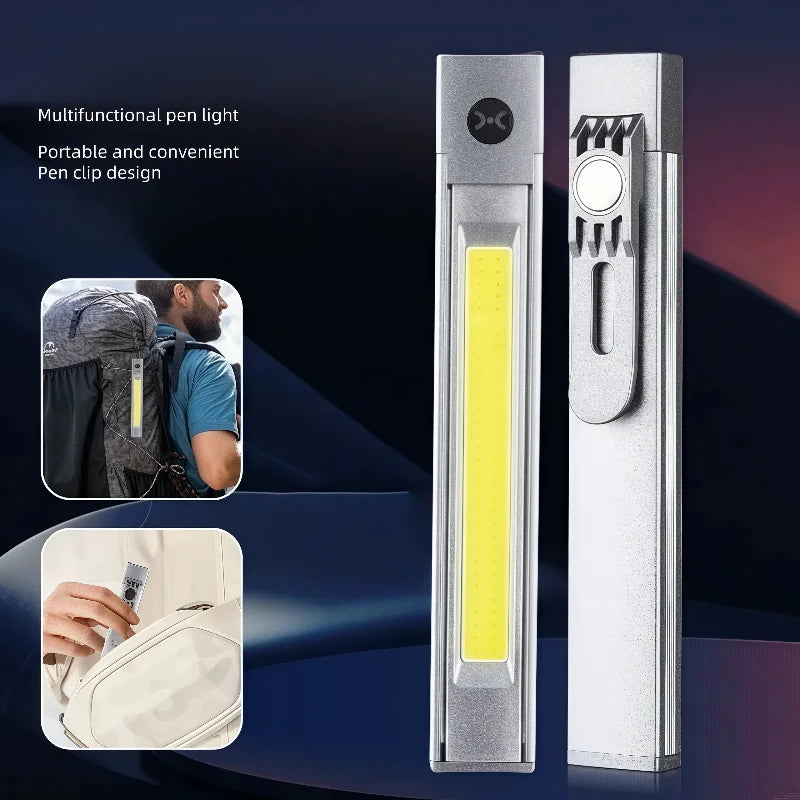 800LM Mini LED Keychain Flashlight – USB-C Rechargeable, Waterproof Torch with Magnet